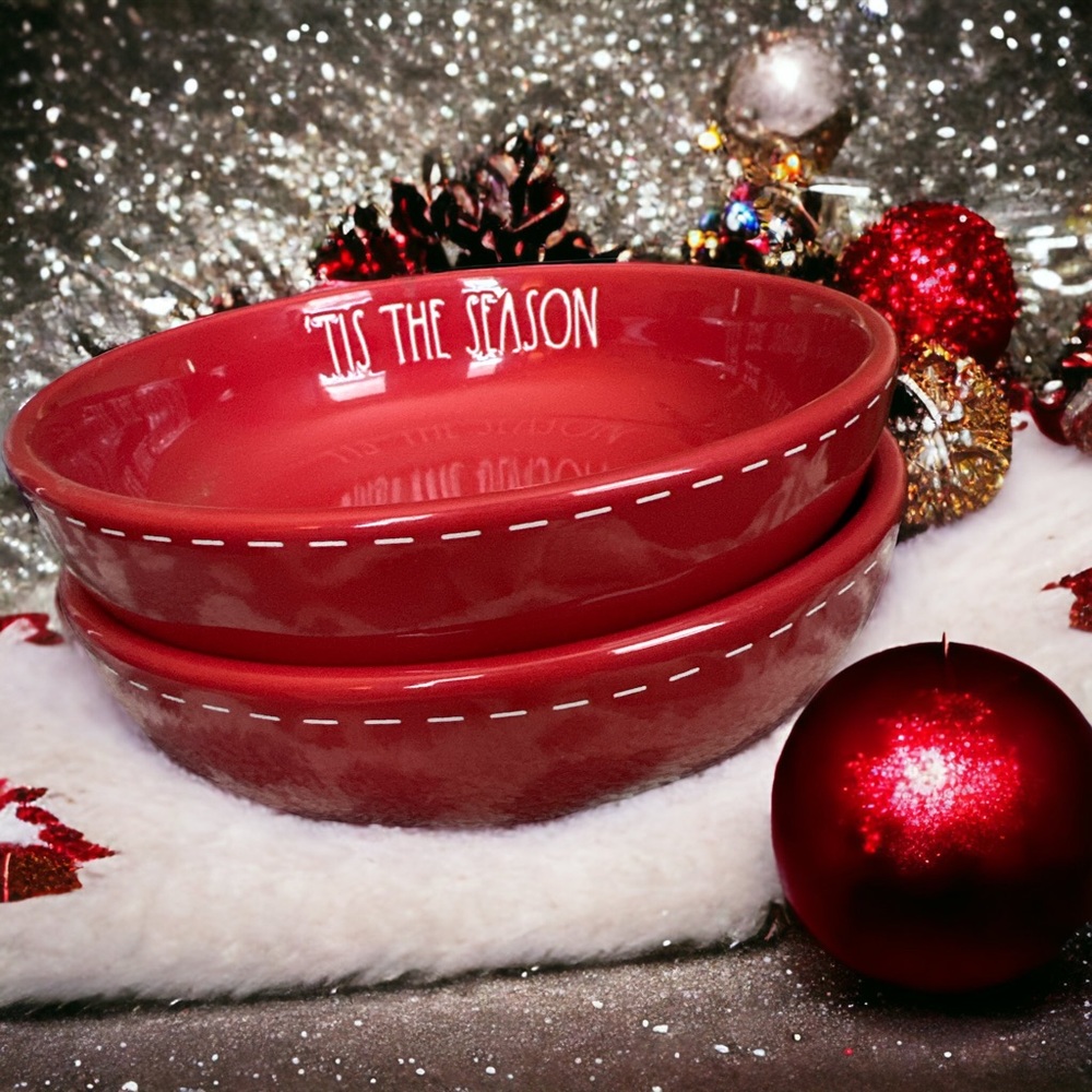 Rae Dunn “Tis the season” pasta bowls